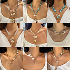Atlantis – Boho-Halskette mit Seestern & Muscheln