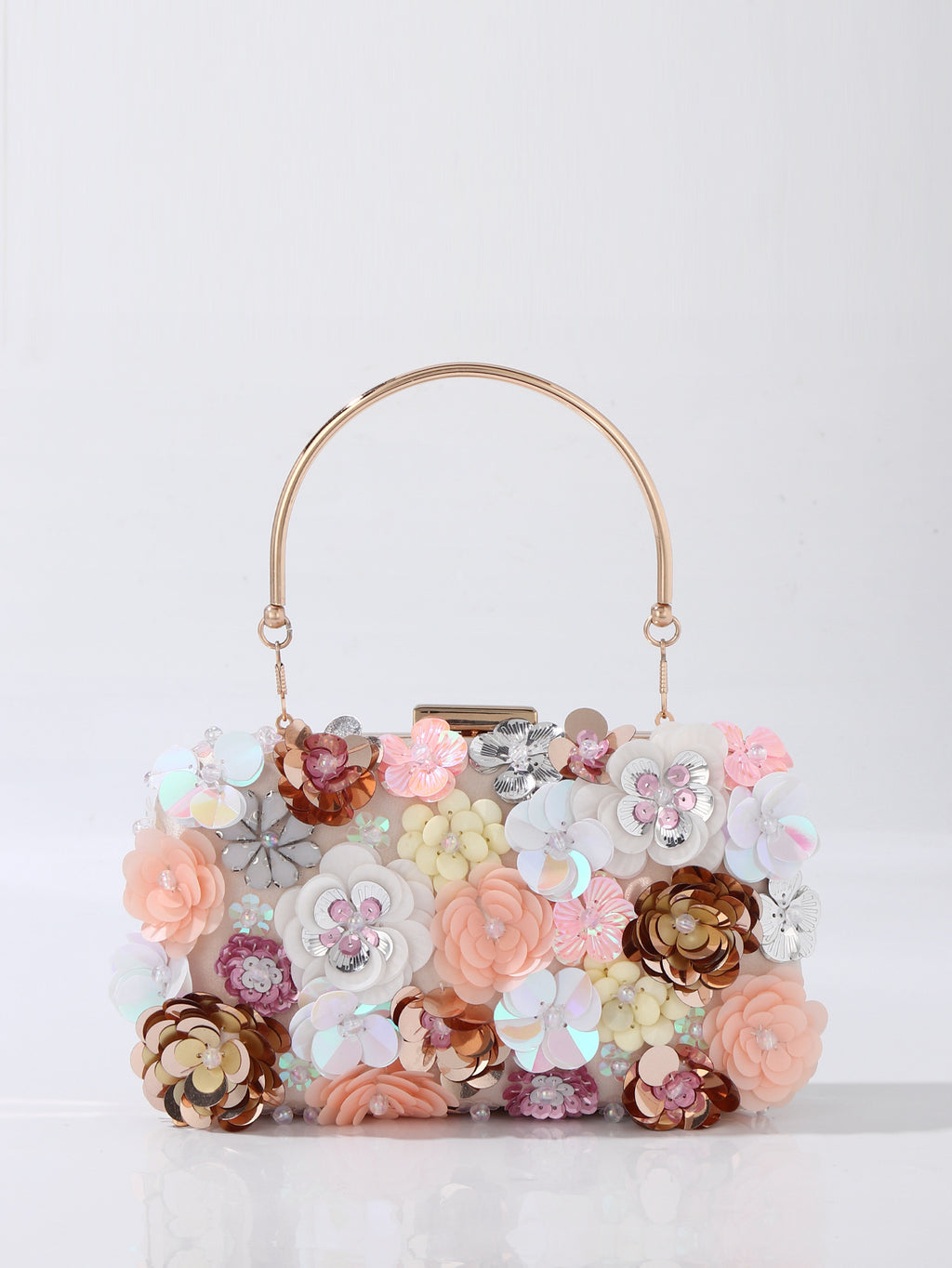 Flora – Bestickte Abendtasche mit Perlen-Details