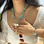 Atlantis – Boho-Halskette mit Seestern & Muscheln