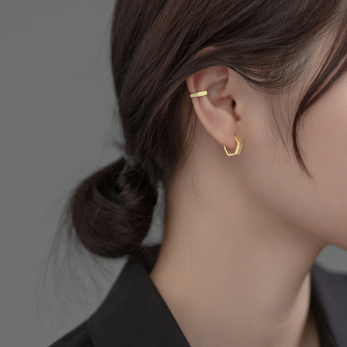 Aveline – Glossy Hexagon-Ohrringe mit luxuriöser Ausstrahlung
