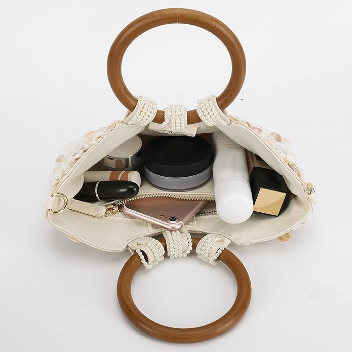 Marina – Elegante Perlmutt-Tasche mit handgefertigten Muschelelementen