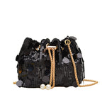 Stella – Glamouröse Pailletten-Tasche mit Kettenriemen