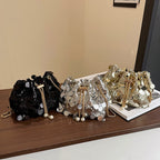 Stella – Glamouröse Pailletten-Tasche mit Kettenriemen