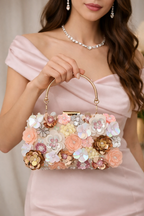 Flora – Bestickte Abendtasche mit Perlen-Details