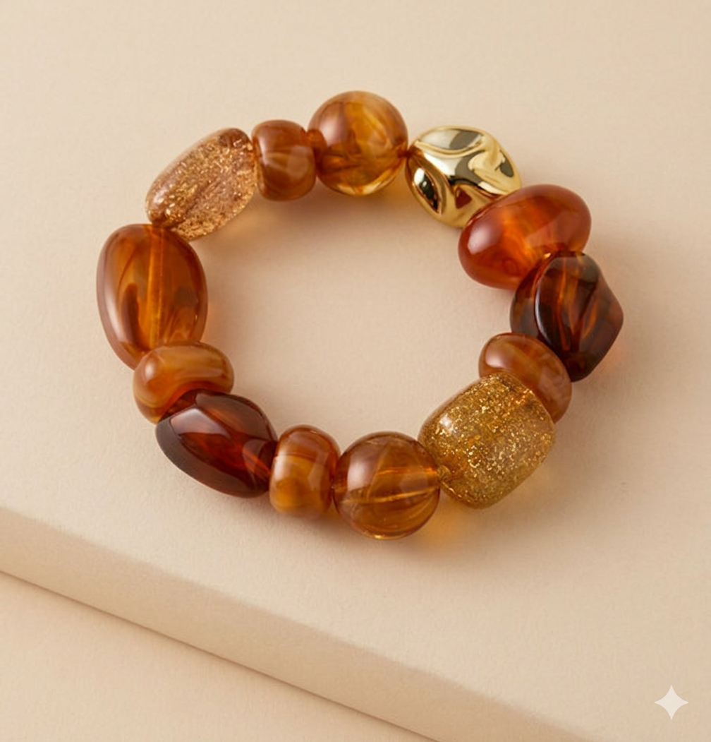 Luna – Markanter Acryl-Ring im Marmor-Look