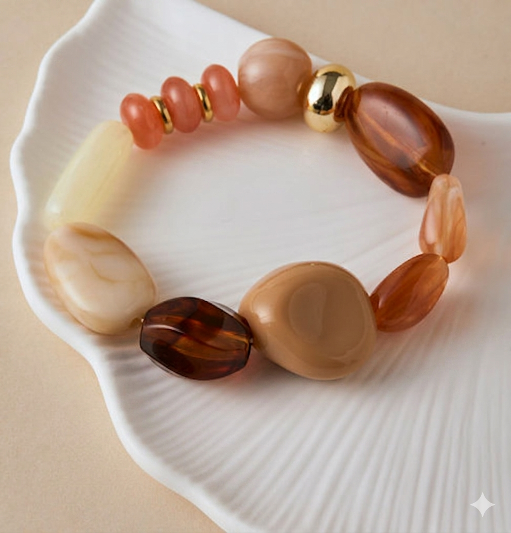Luna – Markanter Acryl-Ring im Marmor-Look