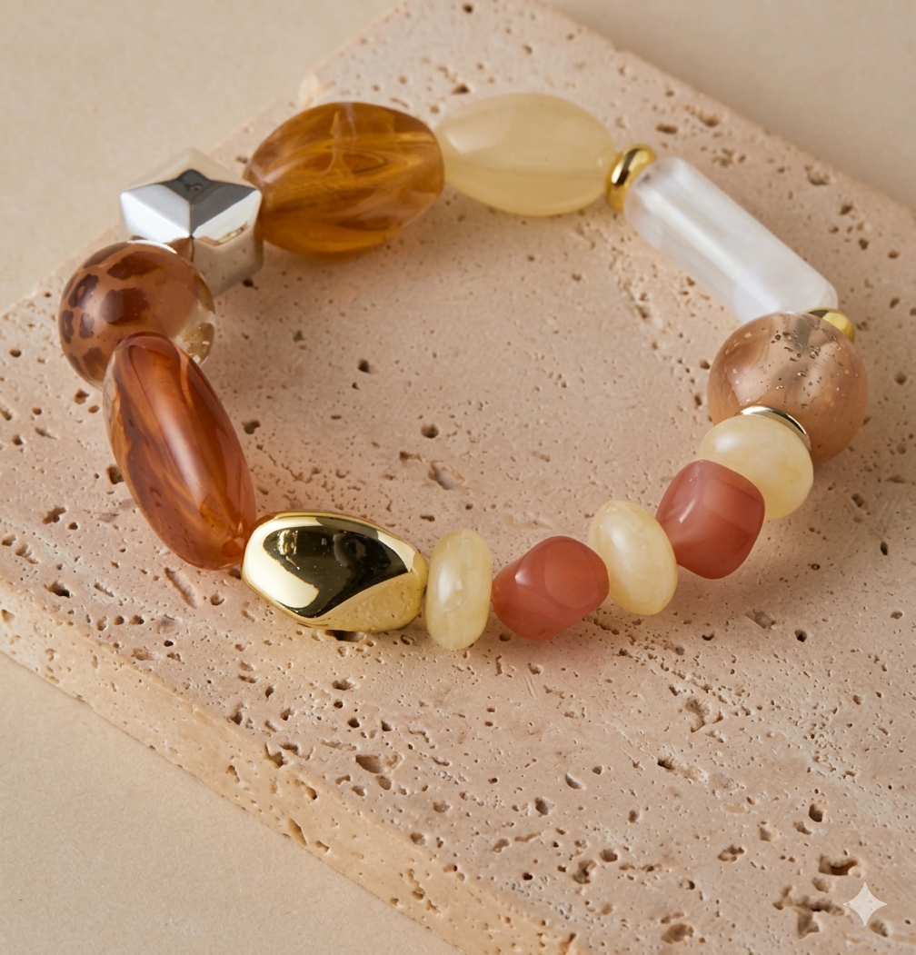 Luna – Markanter Acryl-Ring im Marmor-Look