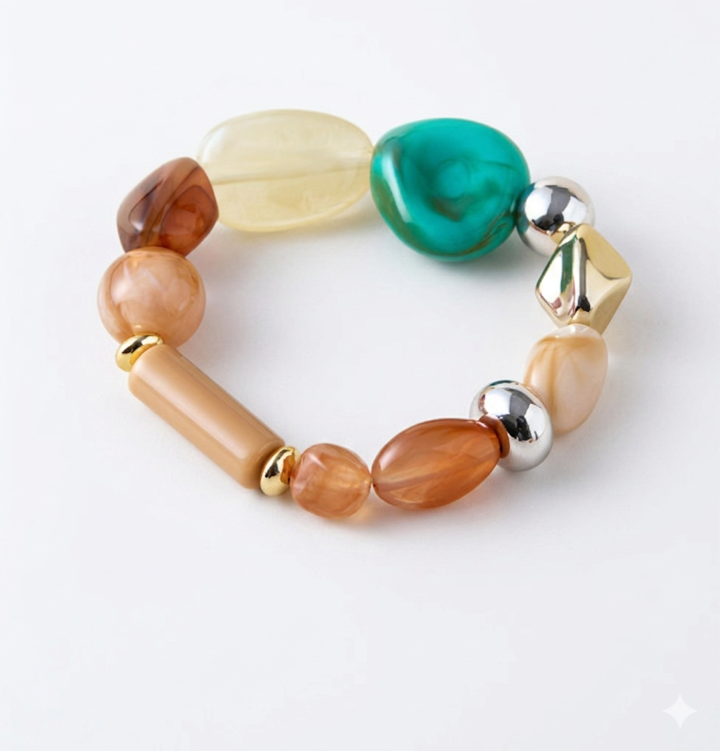 Luna – Markanter Acryl-Ring im Marmor-Look