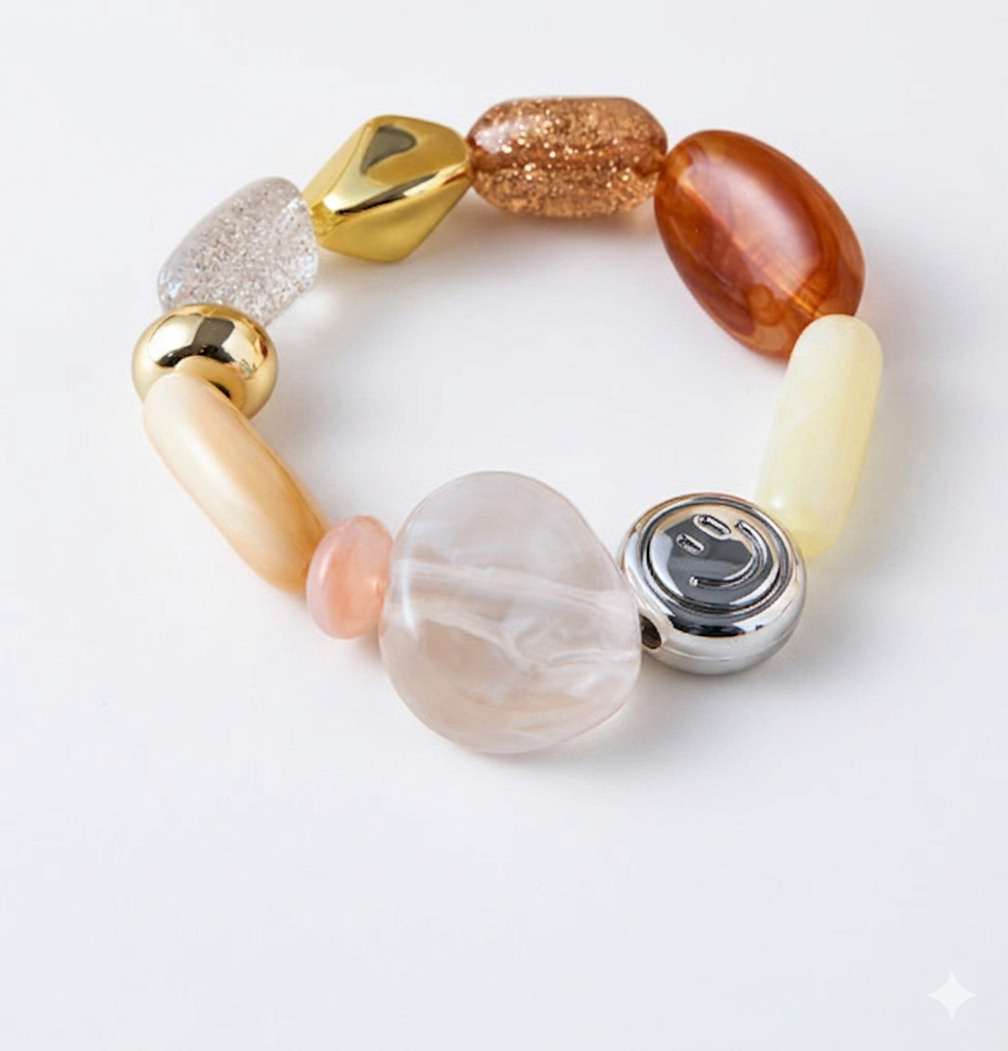 Luna – Markanter Acryl-Ring im Marmor-Look