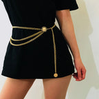 Valeria – Mehrlagige Taillenkette mit goldenen Akzenten