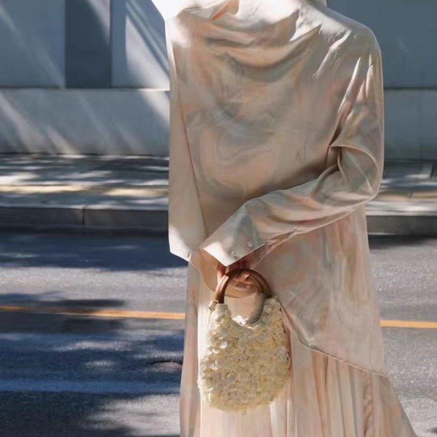 Hand-sewn beaded mother-of-pearl bag, socialite dinner style shell bag, women's hand-held shoulder bag